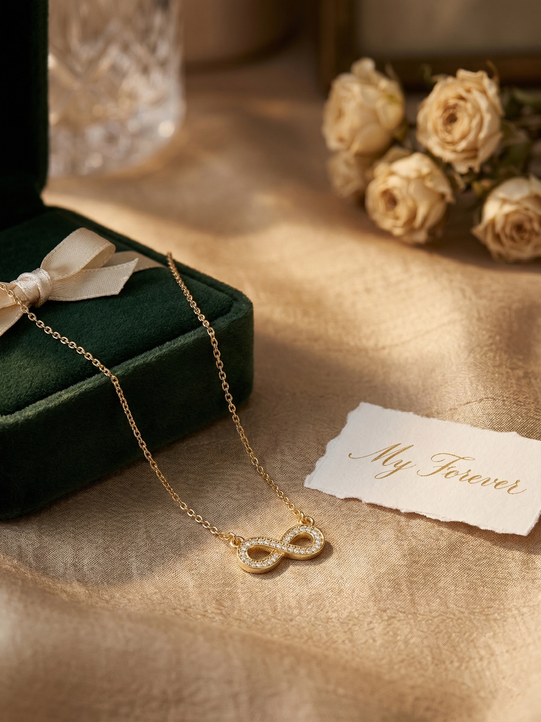 Infinity necklace gold plated