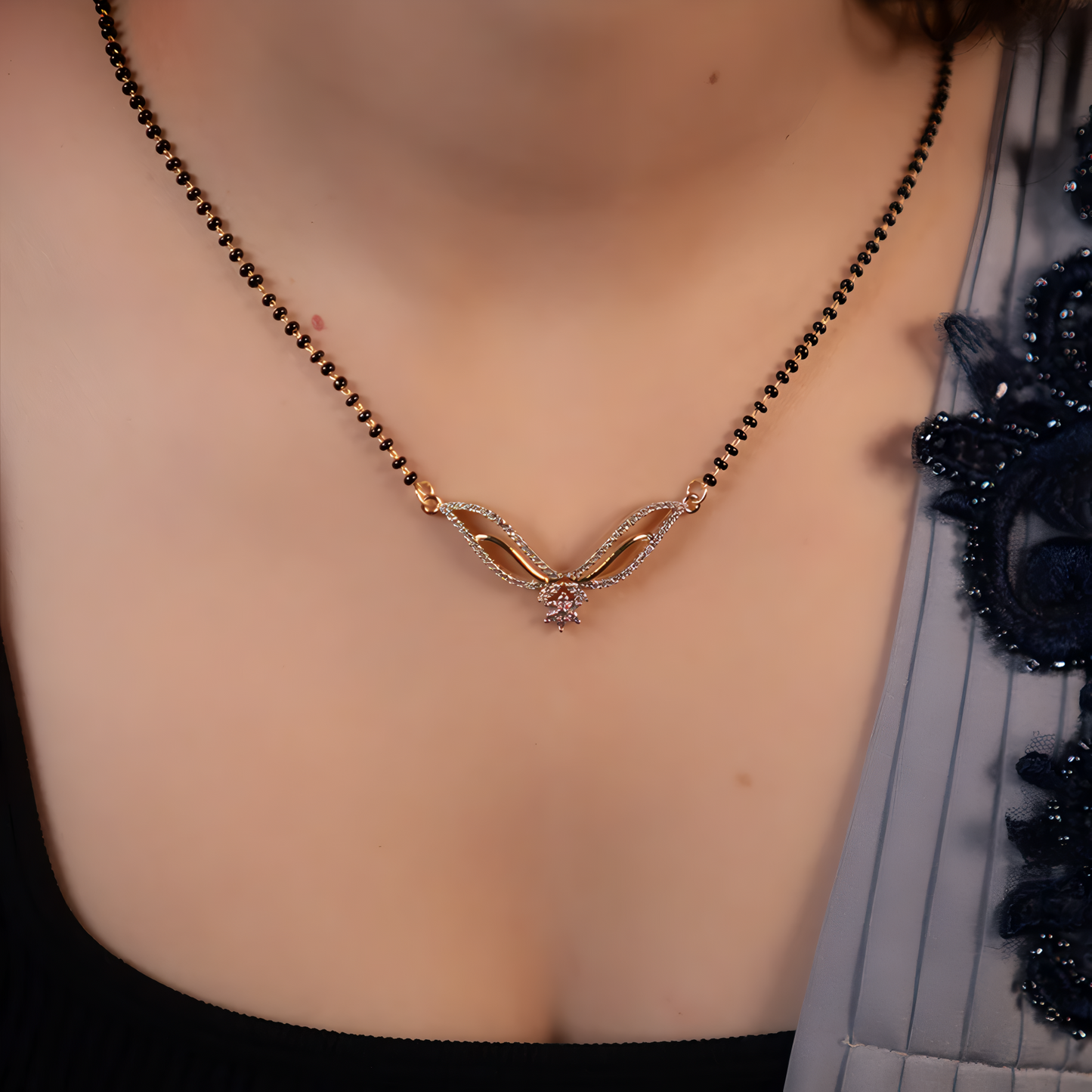 Wings A.D Studded Mangalsutra 18 Inch