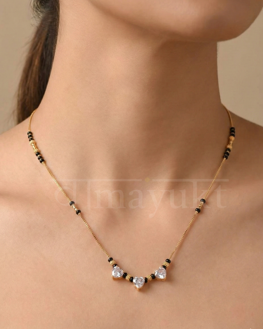 Ketaki modern 3 heart mangalsutra