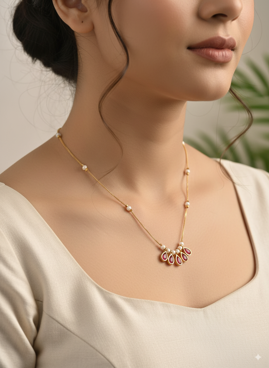 Ruby&pearl Dailywear necklace