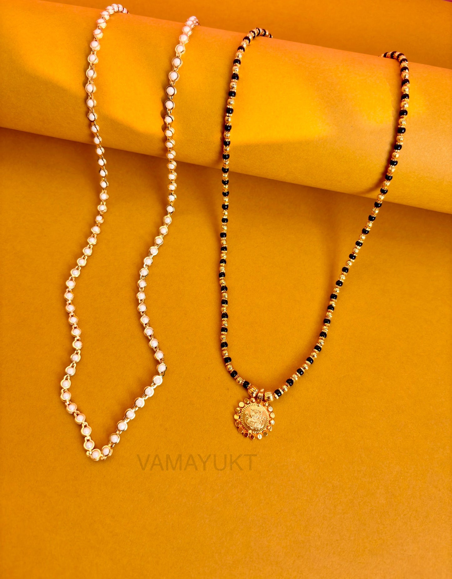 Laxmi mangalsutra & pearl mala combo g2