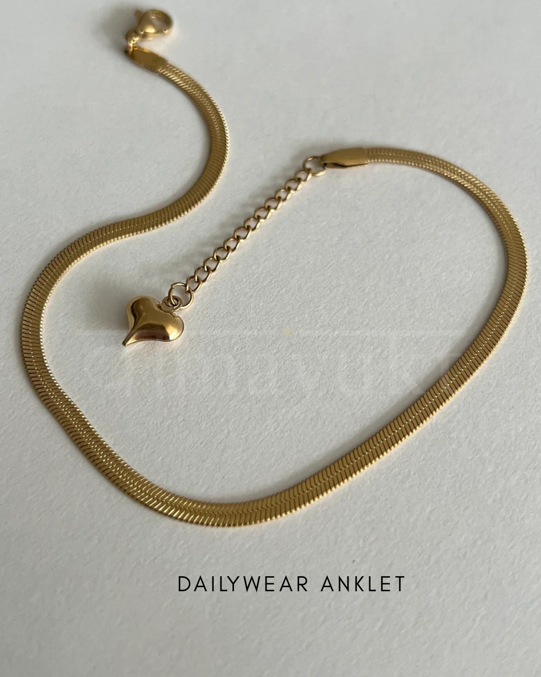 Liquid gold anklet