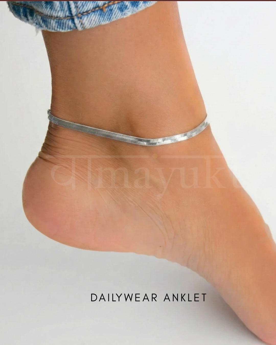 Liquid silver Anklet