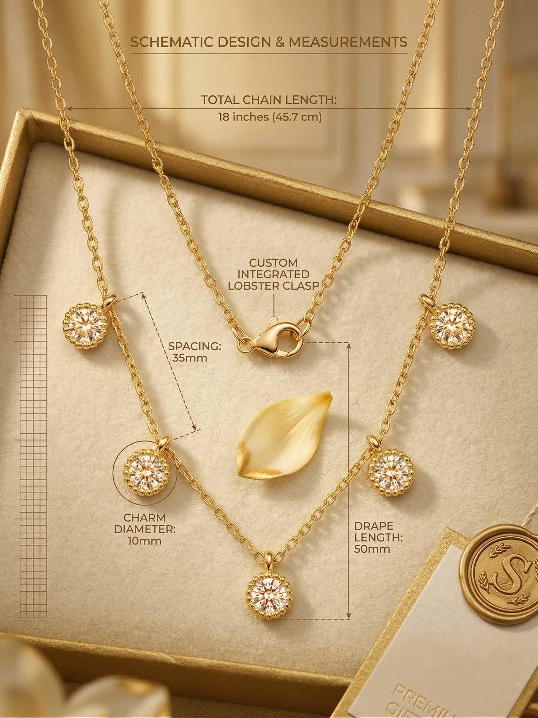 Lumina 5 chain necklace