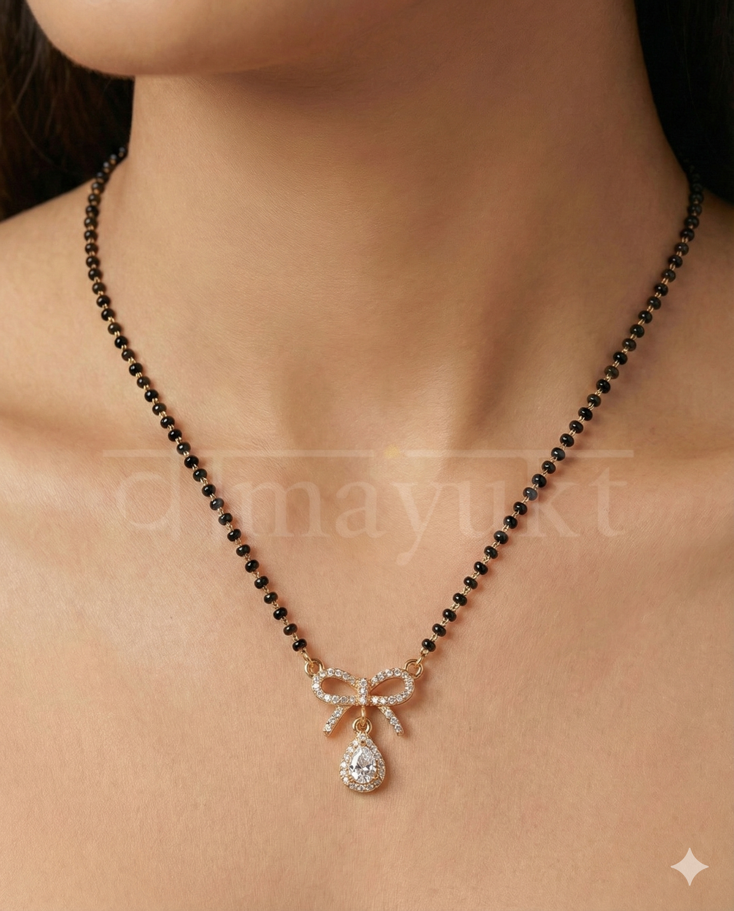 Infinity Bow Diamond Mangalsutra