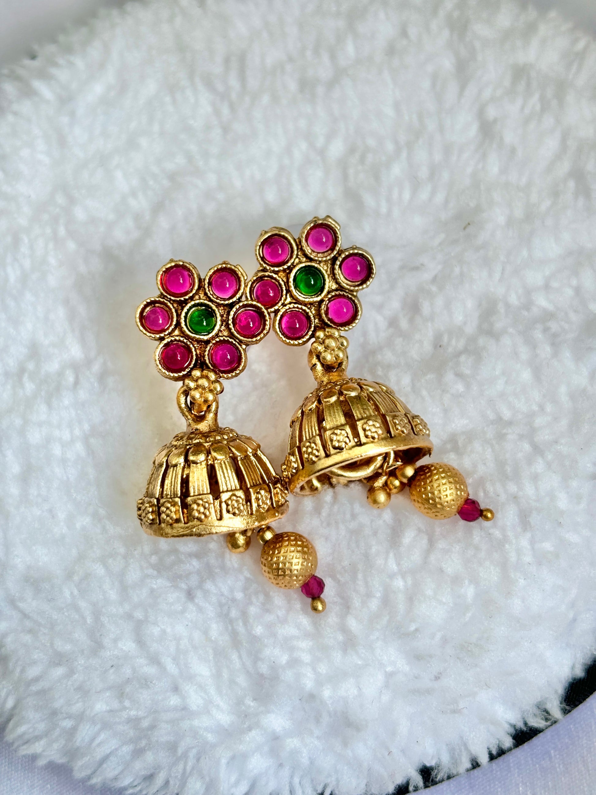 Matte gold jhumki 202