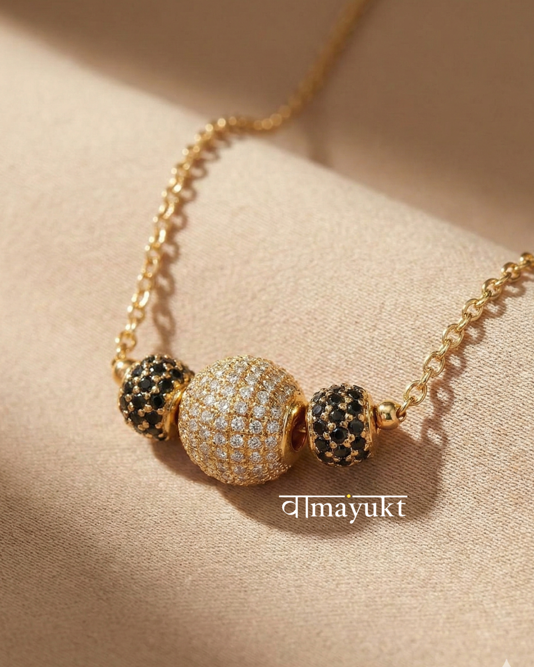Midnight Halo 3ball Mangalsutra