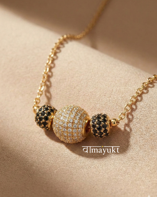 Midnight Halo 3ball Mangalsutra