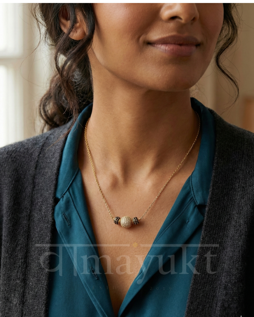 Midnight Halo 3ball Mangalsutra