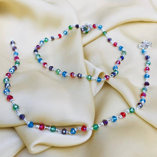 Multicolour Crystal Anklets