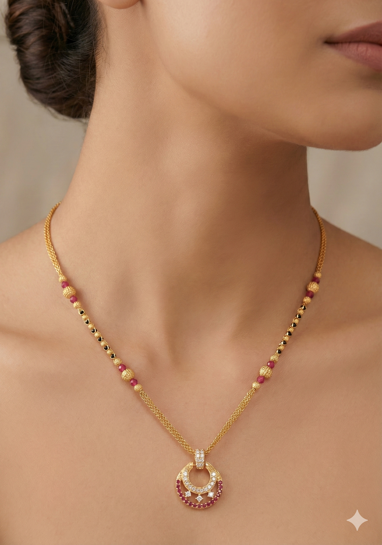 Kisu Mangalsutra With Pendant Minimal Pattern