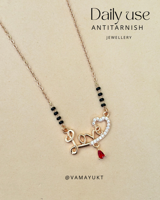 One Love red modern mangalsutra