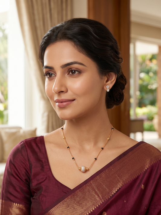 Ora 4 bead modern mangalsutra