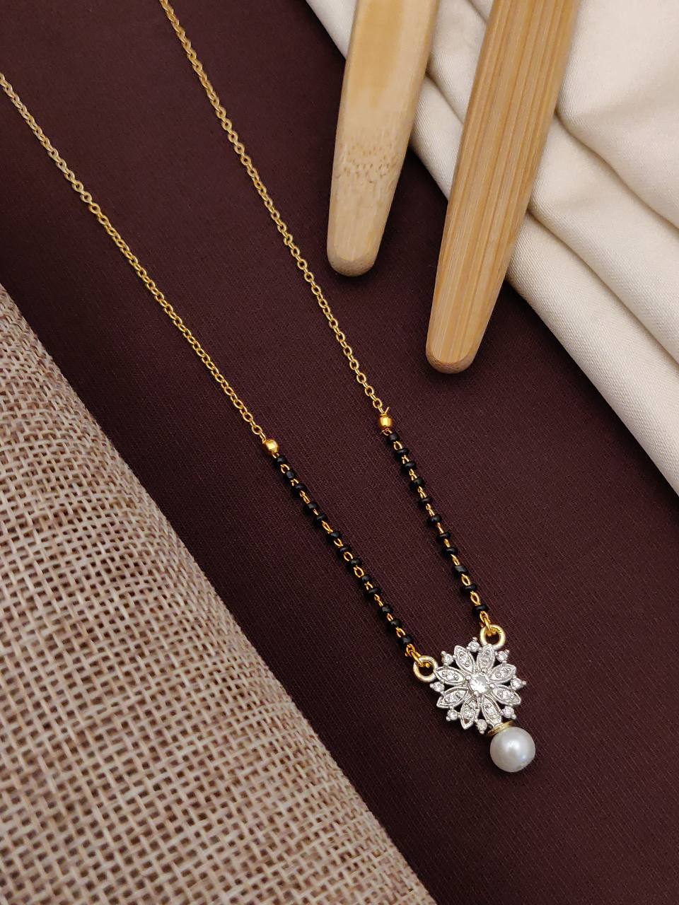 Orchid Mangalsutra With Pearl