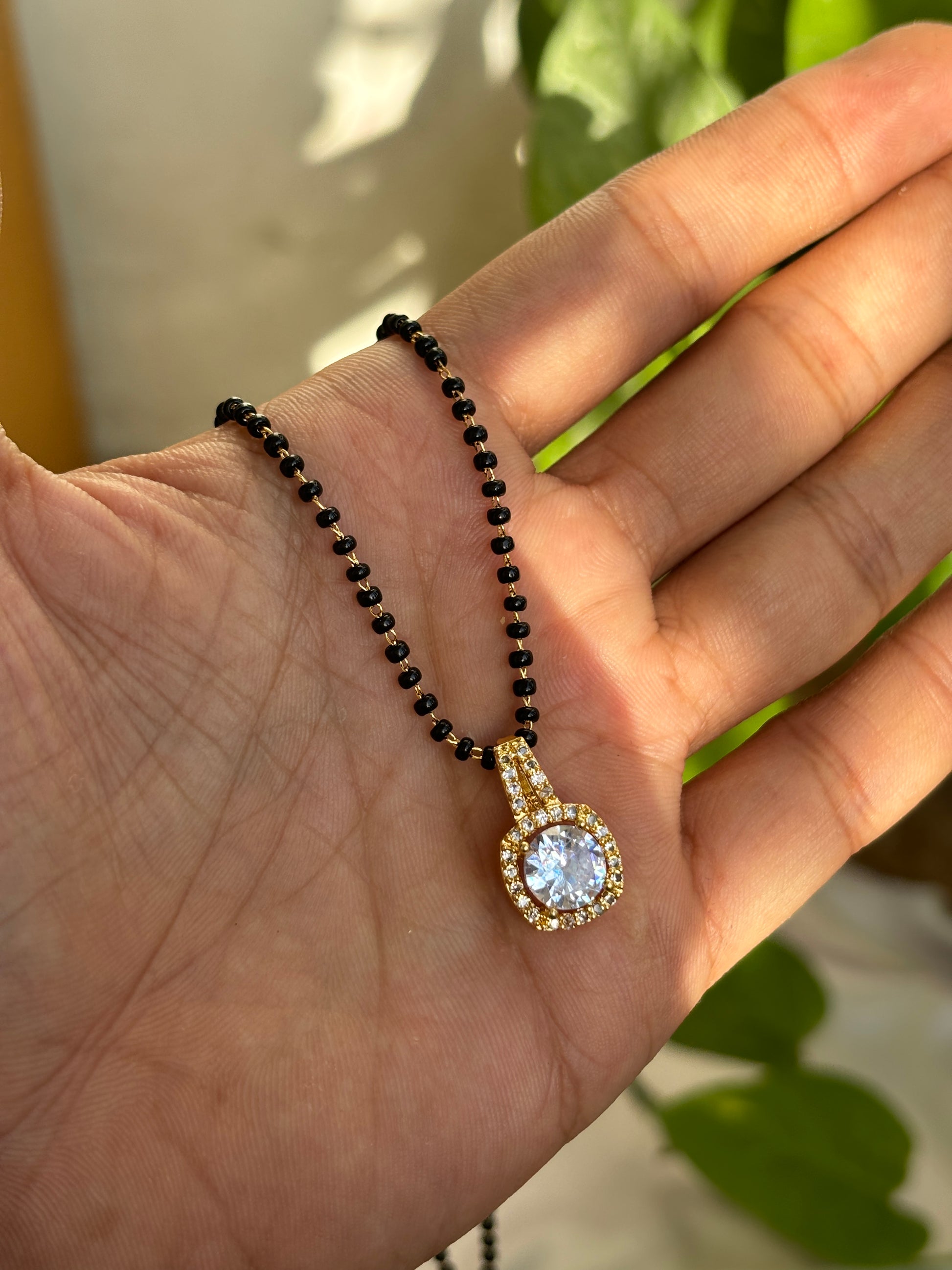 Pria solitaire gold elegant  mangalsutra