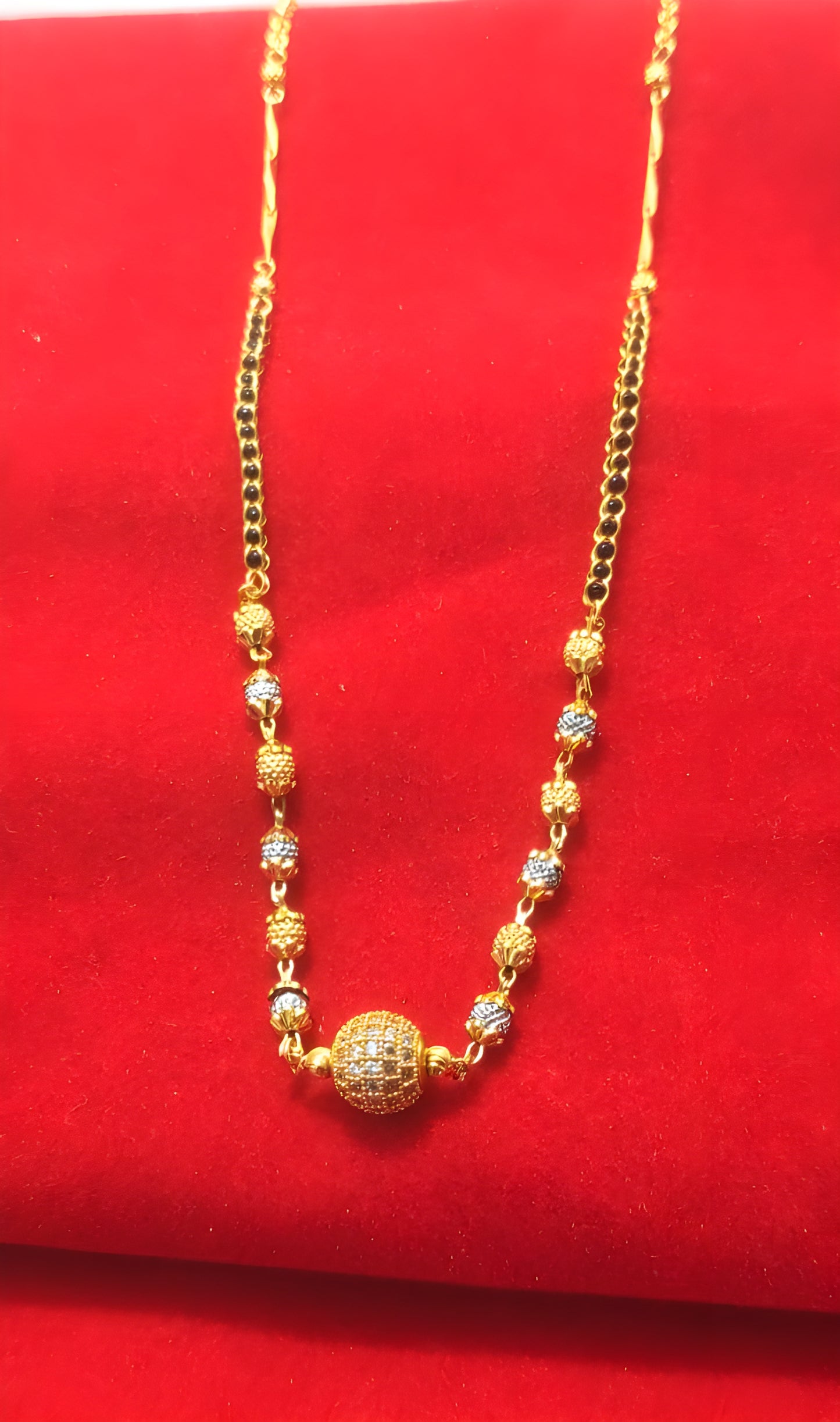 Prime Doubletone  Whiteball Mangalsutra