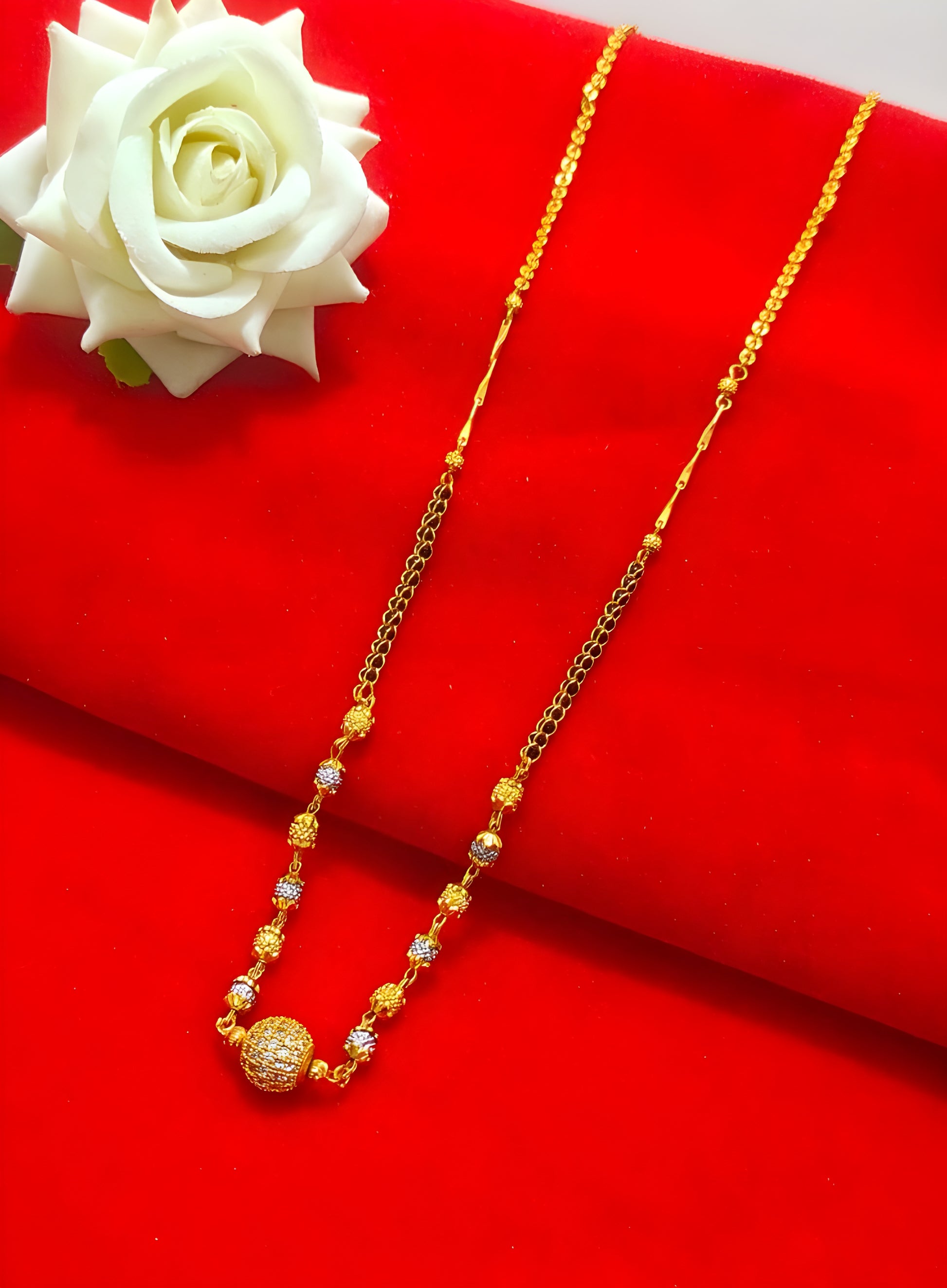 Prime Doubletone  Whiteball Mangalsutra