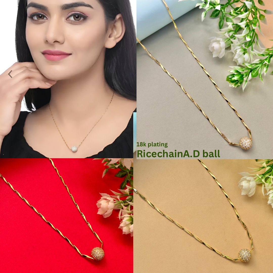 Ricechain A.D. Ball Necklace  Waterproof