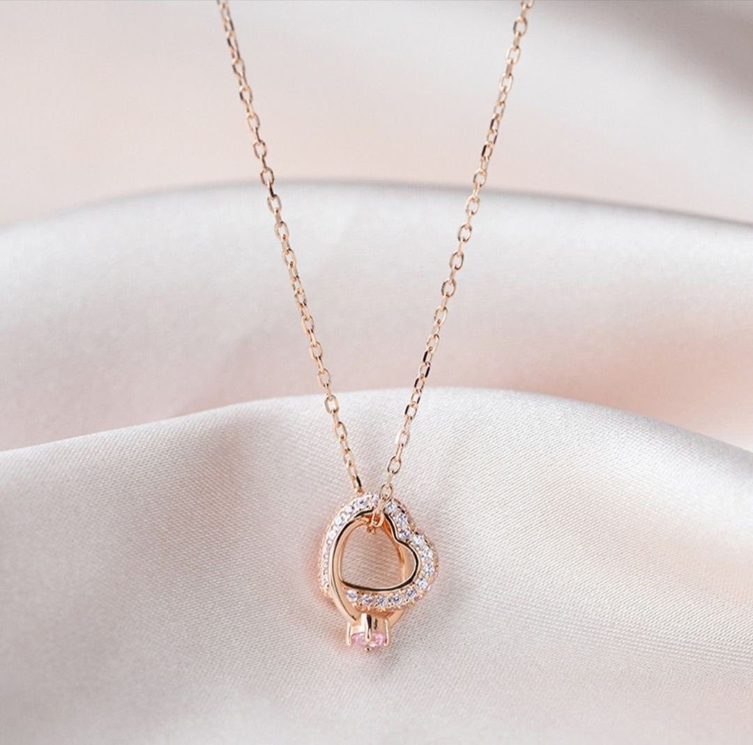 Ring In Heart Chain 18 Inch