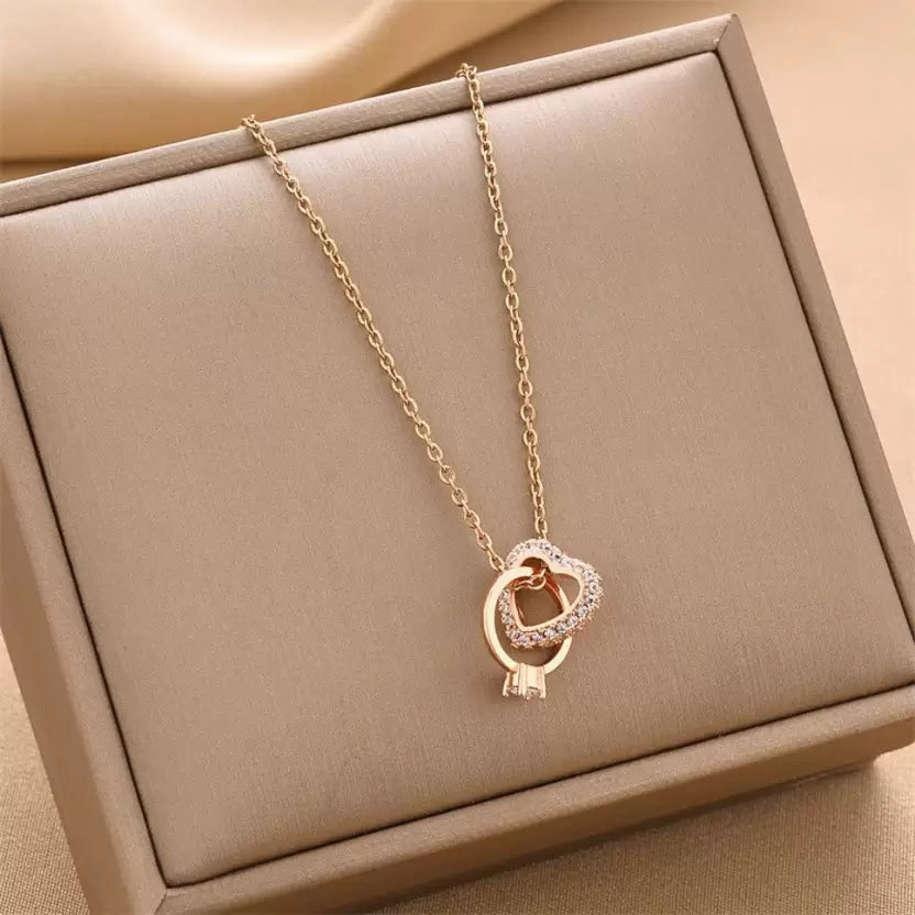 Ring In Heart Chain 18 Inch