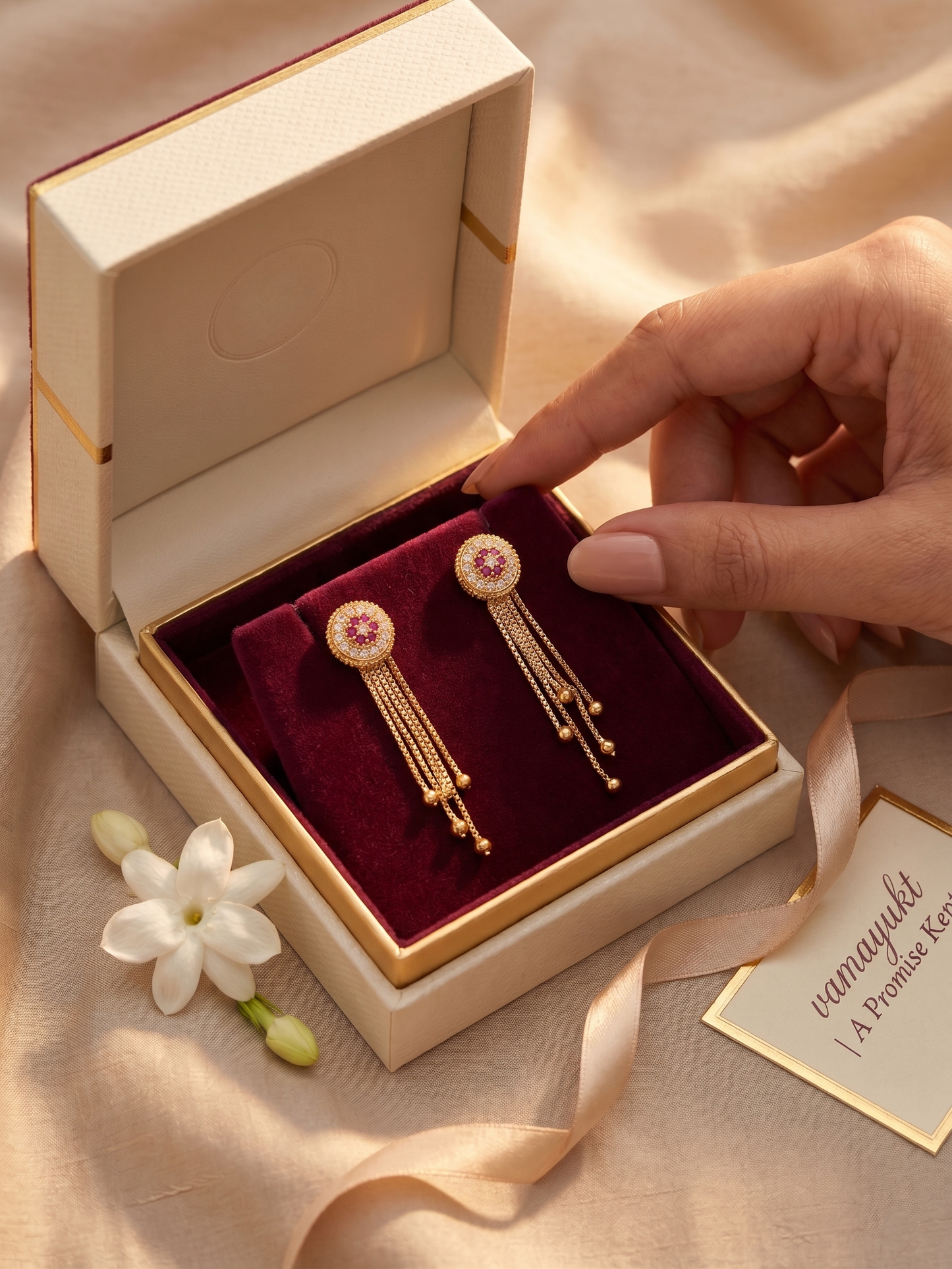 Ruhi Gold strings earring