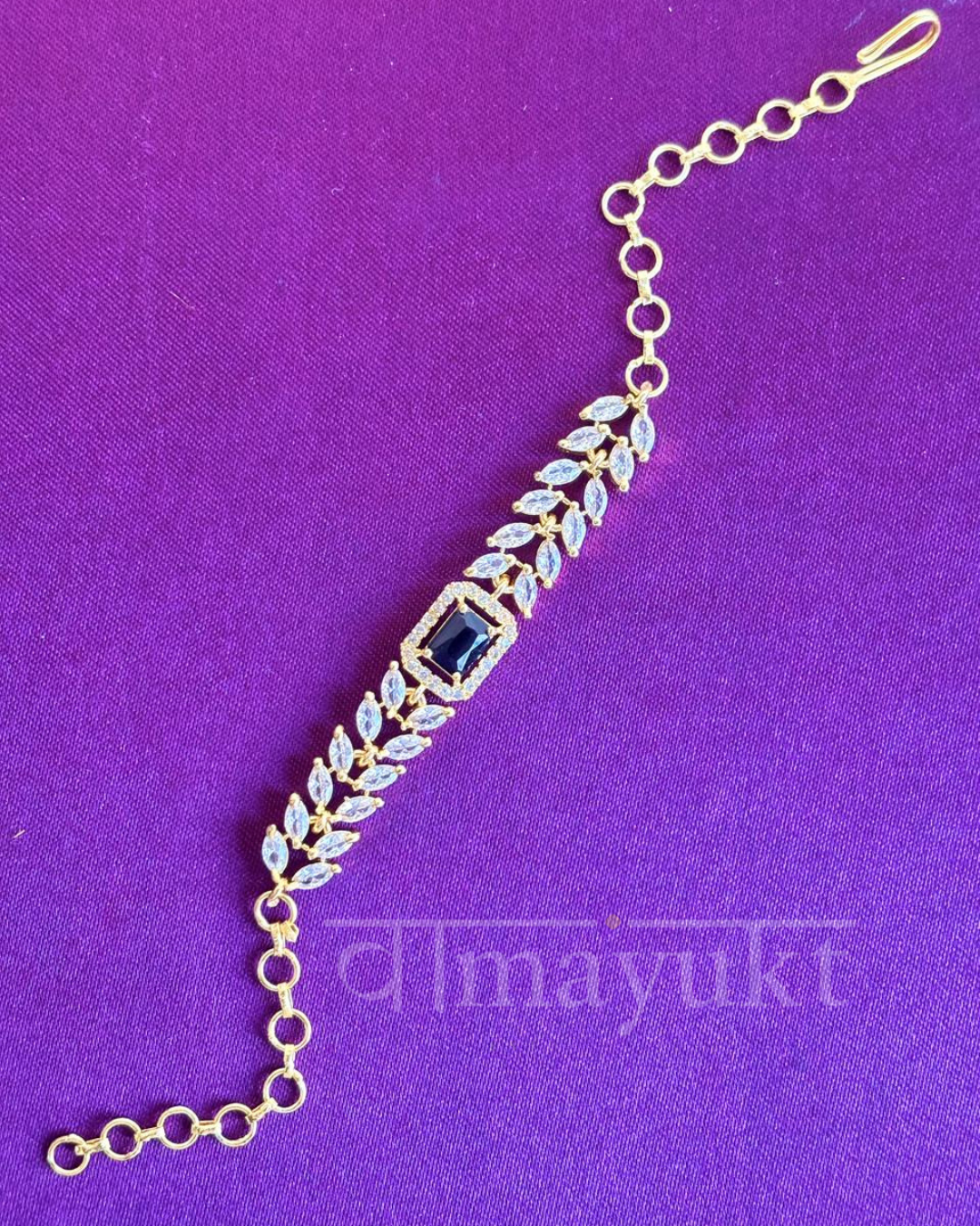Solitaire black bracelate