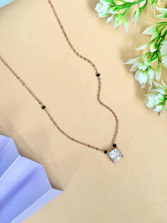Square Solitaire Modern  Mangalsutra