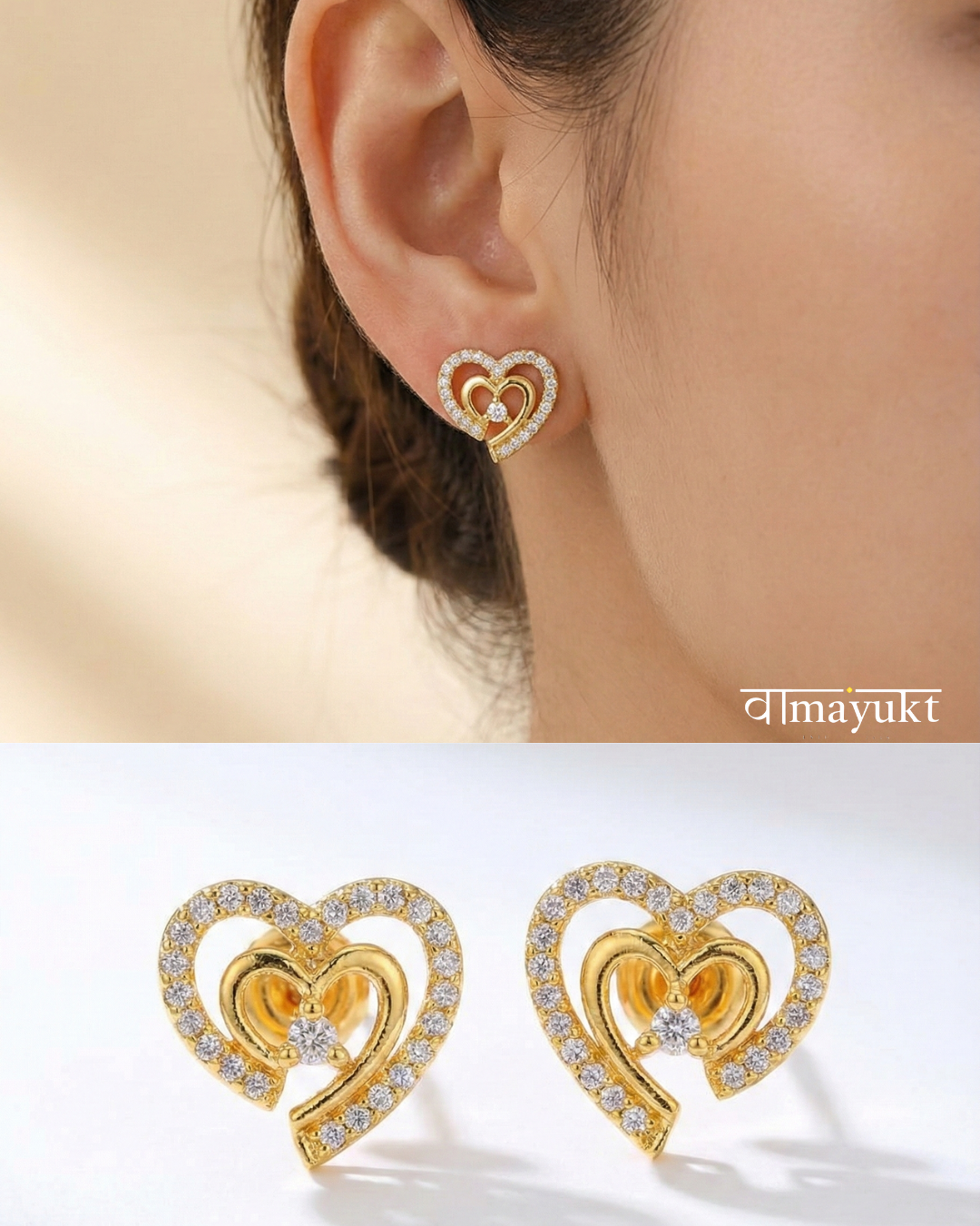 Twin-Heart Studs