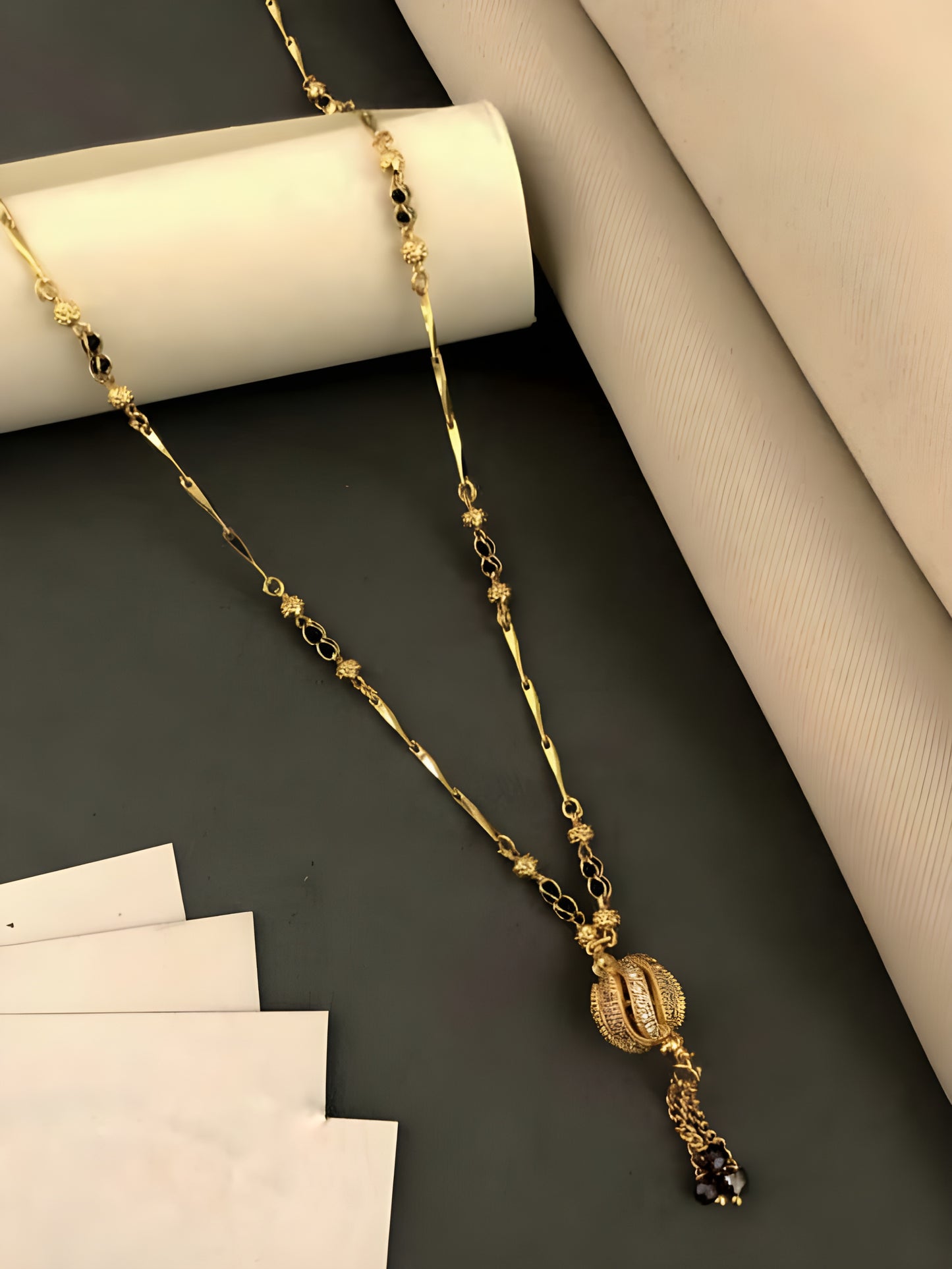 Prime V1Gold Ball Mangalsutra | American Diamond