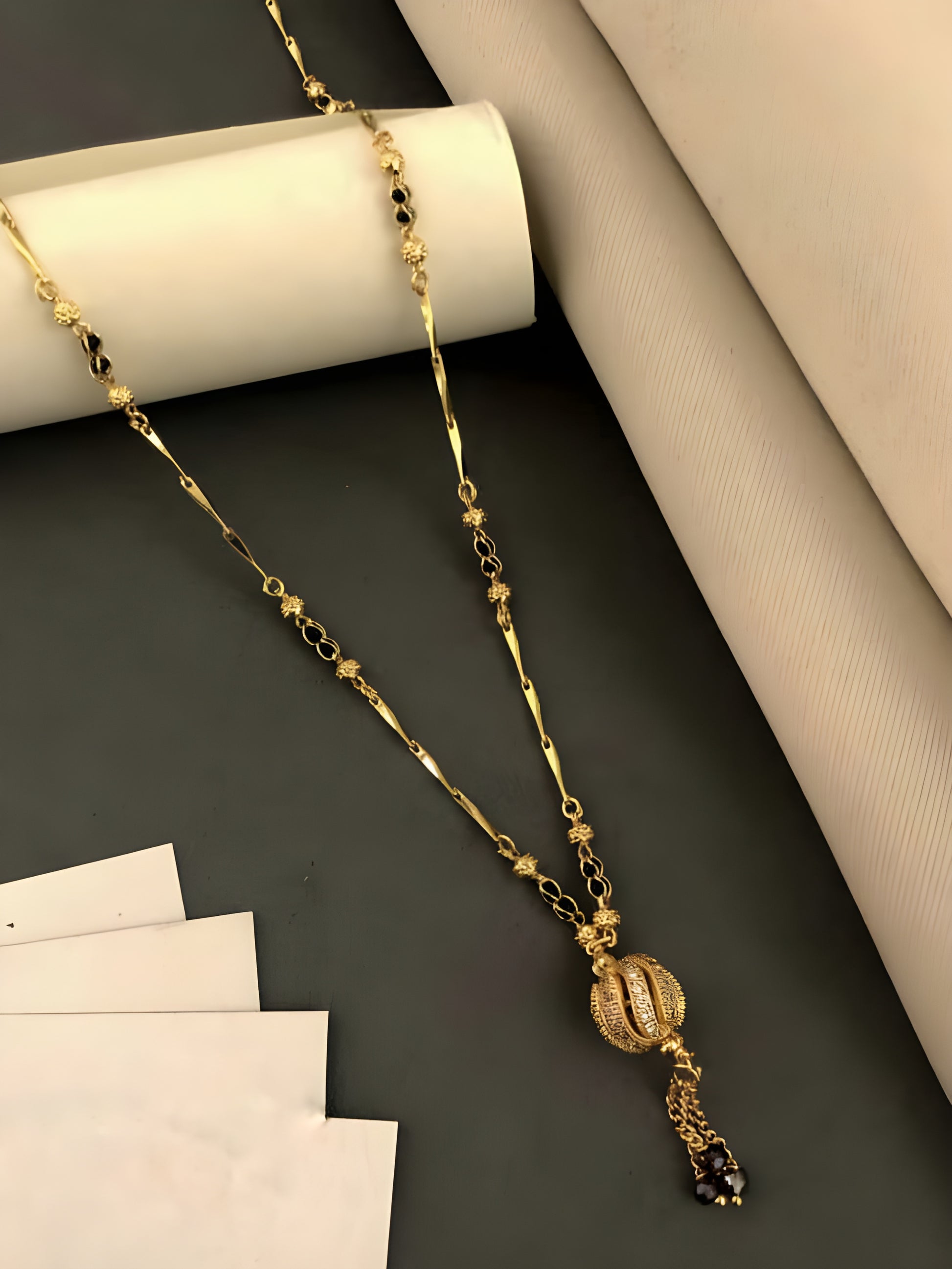 Prime V1Gold Ball Mangalsutra | American Diamond