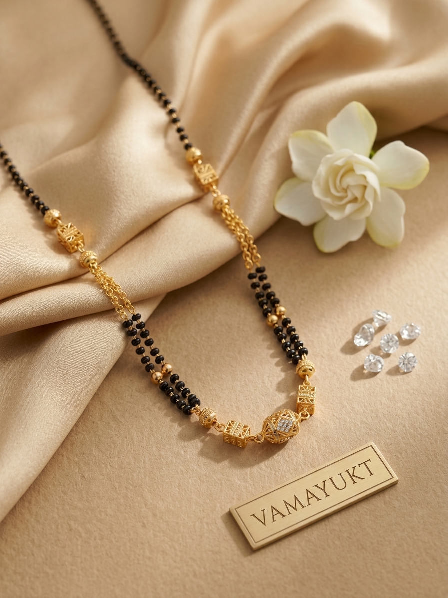 Veda mattgold mangalsutra 17inch
