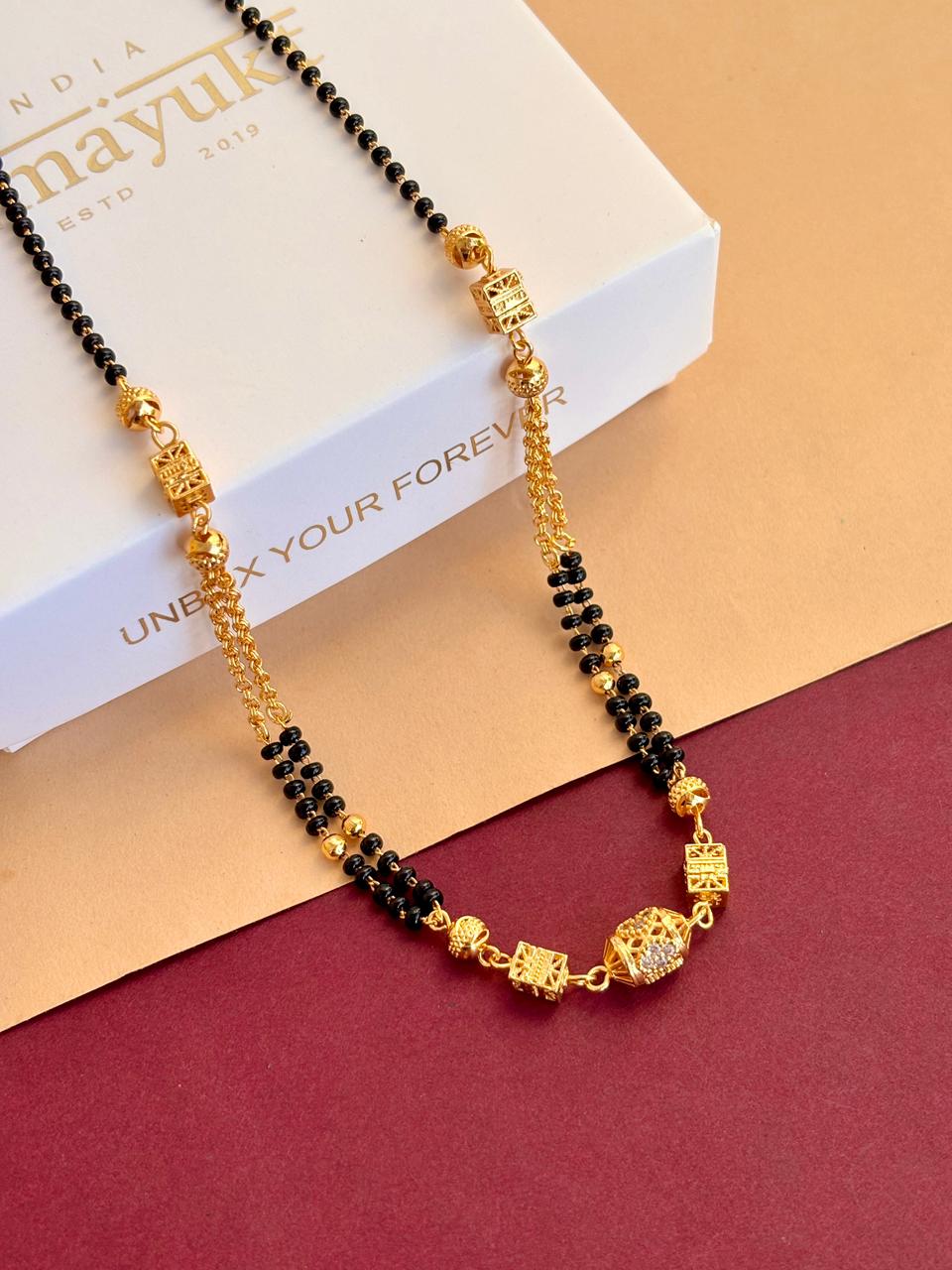 Veda mattgold mangalsutra 17inch