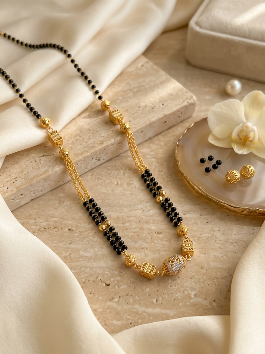 Veda mattgold mangalsutra 17inch