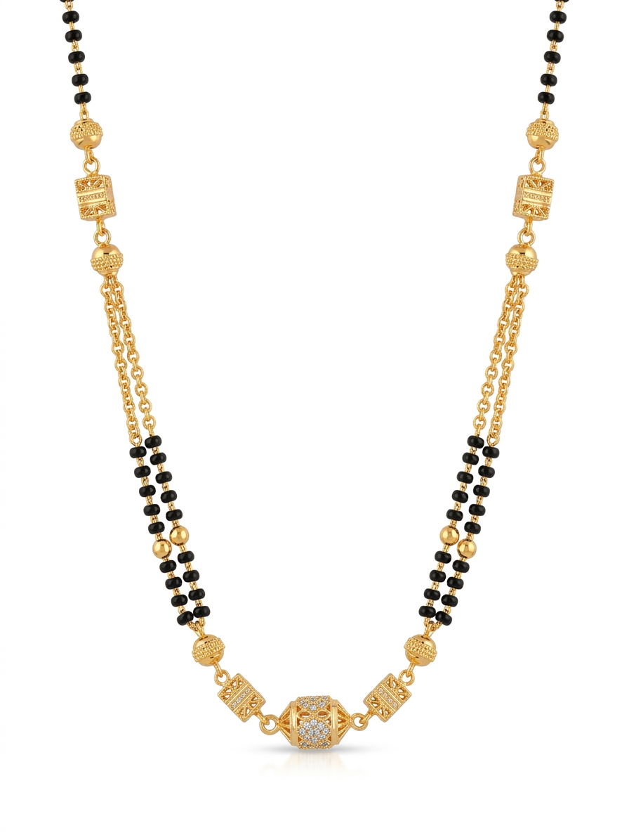 Veda mattgold mangalsutra 17inch