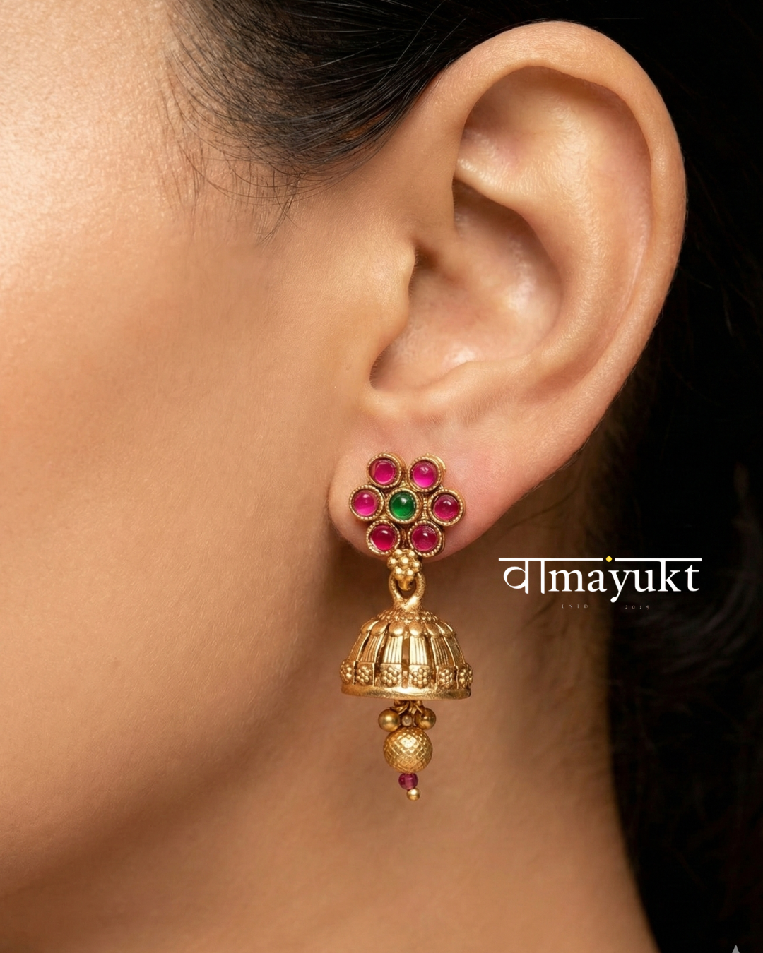 Matte gold jhumki 202