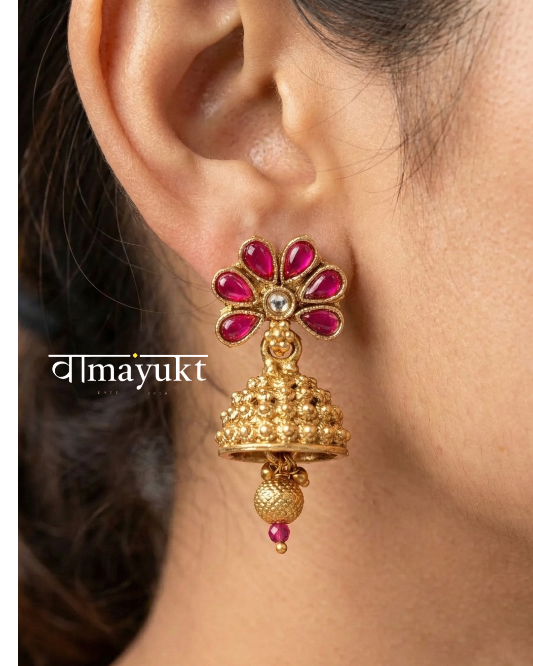Matte Gold jhumki 101