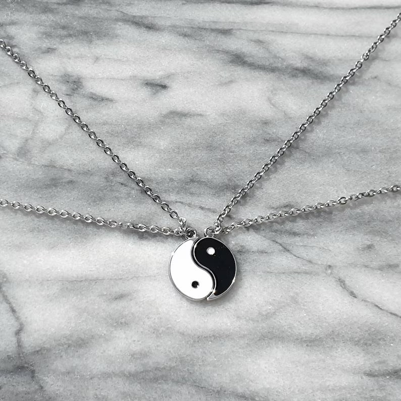 YIN YANG  waterproof pendant & chain