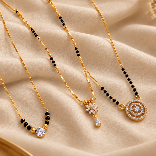 Avni Minimal + Elite V4 + Shalo Modern Mangalsutra Mangalsutra Combo Set