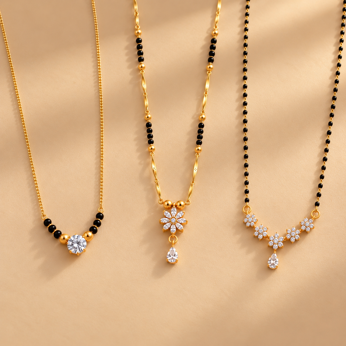 Elegant Modern Gold Mangalsutra Collection| Avni Minimal ,Elite V4 and  Shreya Black Bead