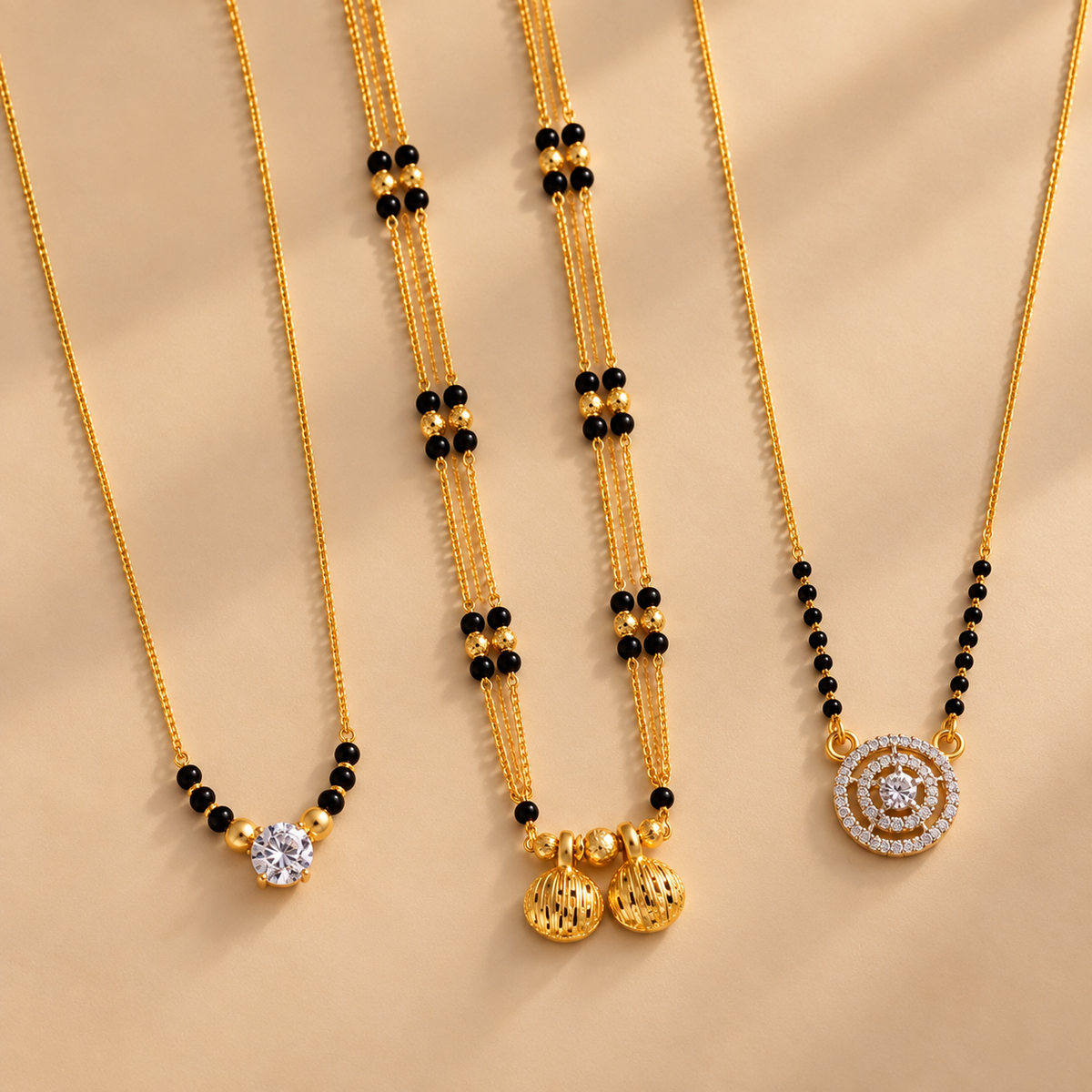 Elegant Modern Gold Mangalsutra Collection|Avni Minimal , Vati Mangalsutra and Shalo Modern Mangalsutra