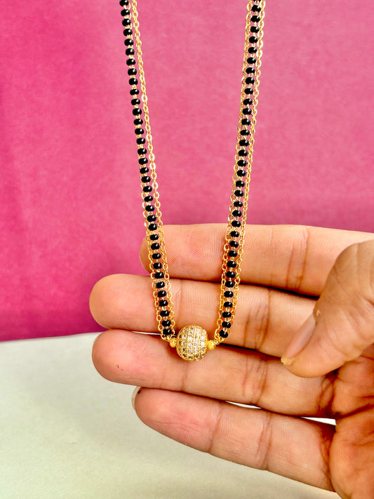 3 Strand A.D Ball Mangalsutra 18 Inch