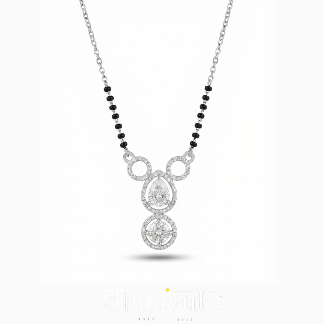 Waterproof silver katrina inspired modern Mangalsutra