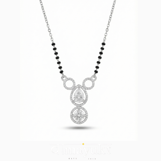 Waterproof silver katrina inspired modern Mangalsutra
