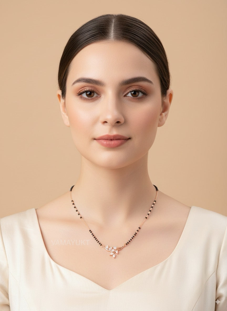 Tanishka bella mangalsutra rosegold