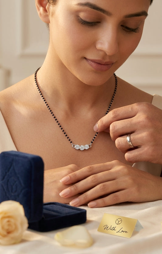 Aisu Inspired Silver Plated Mangalsutra