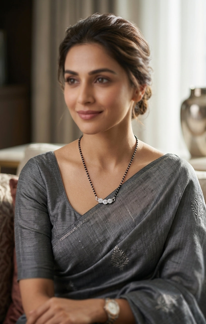 Aisu Inspired Silver Plated Mangalsutra