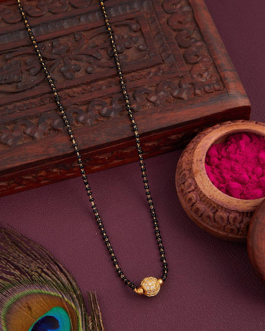 White A.D Ball Mangalsutra