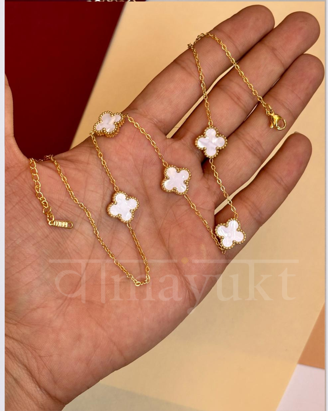 white clover necklace