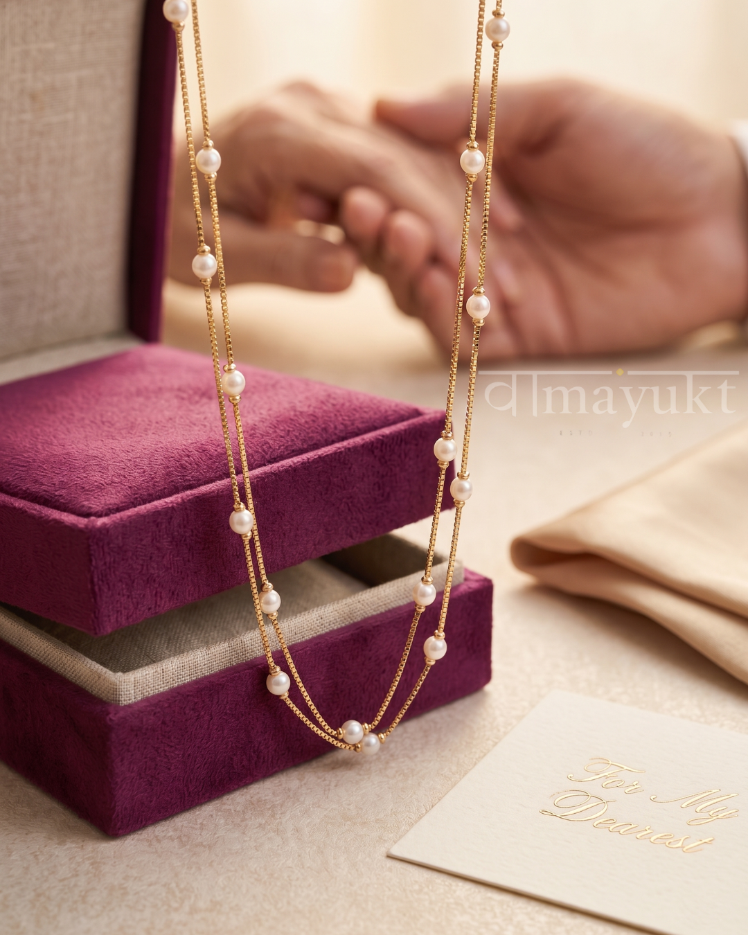 Dailywear 2 layer pearl chain necklace