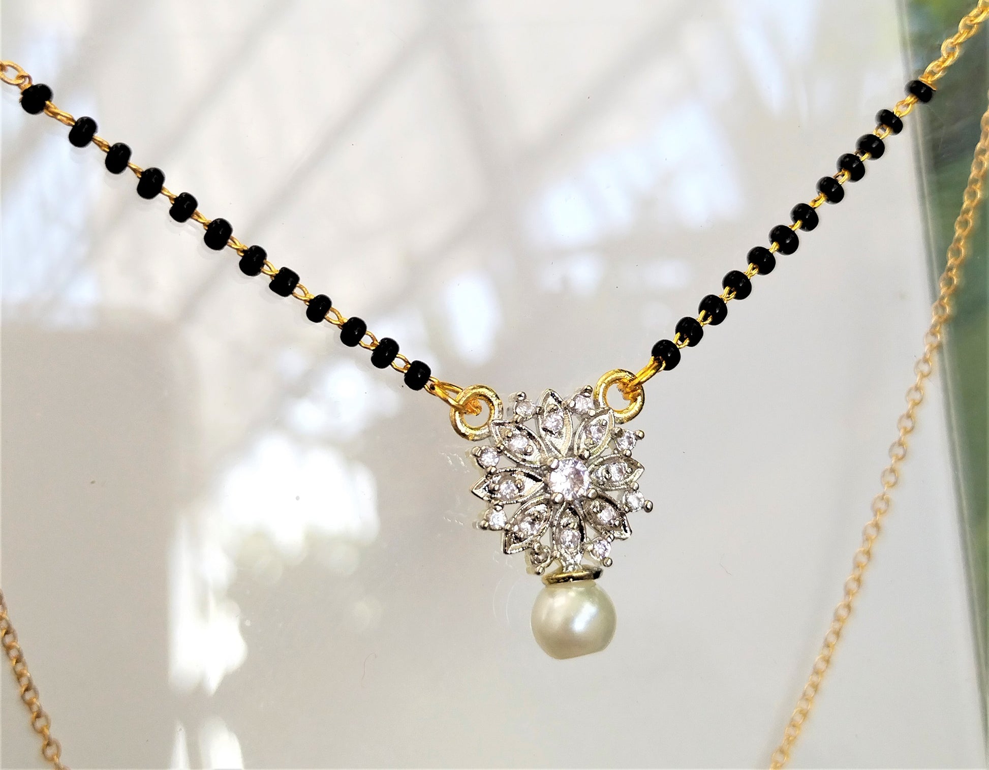 Orchid Mangalsutra With Pearl